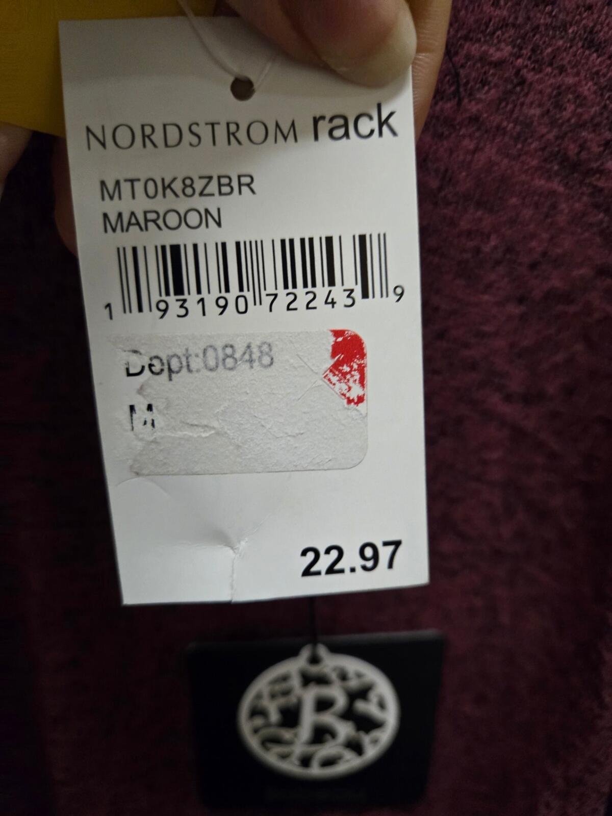 NWT M burgundy Bobeau Blouse