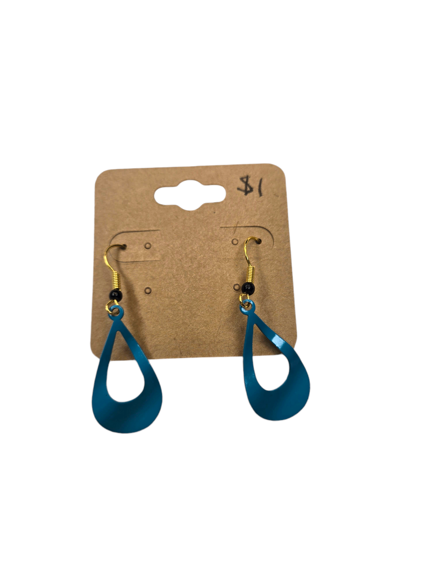 Hook Earrings Blue teardrop