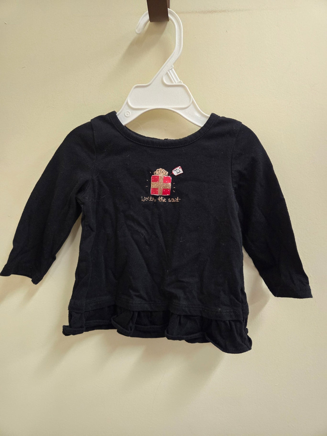 Very Good 6 months Black Jumping Beans Long-Sleeve T-Shirt