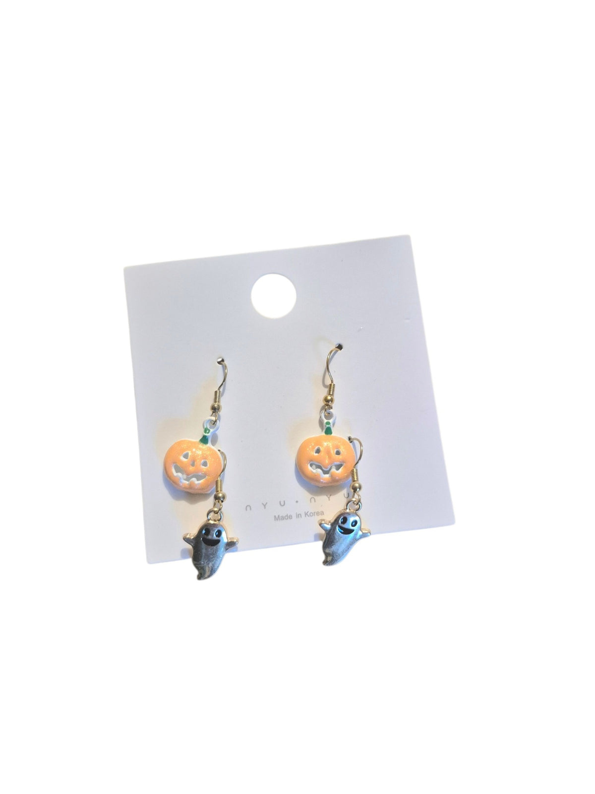 Pumpkin and ghost earrings