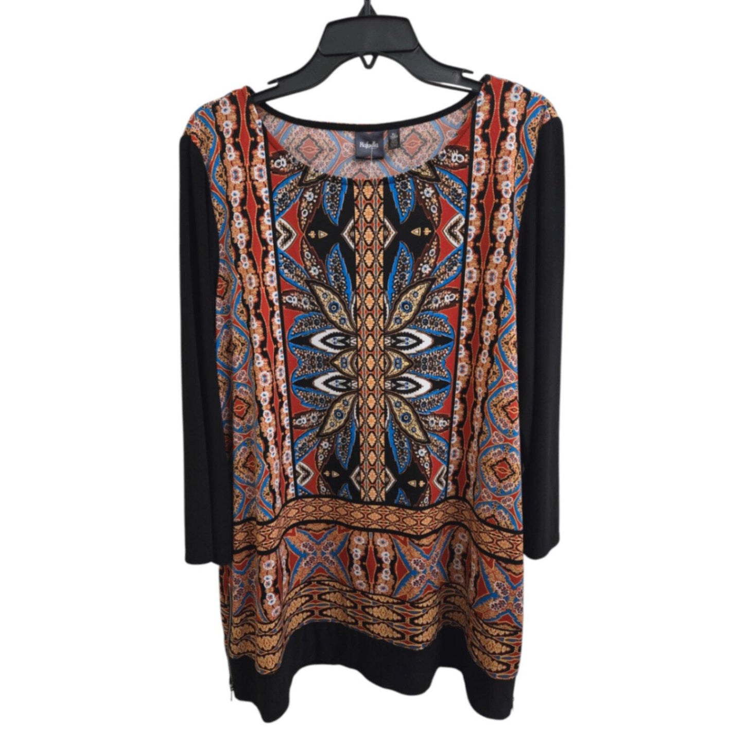 Excellent XL Black patterned Rafaella Dress