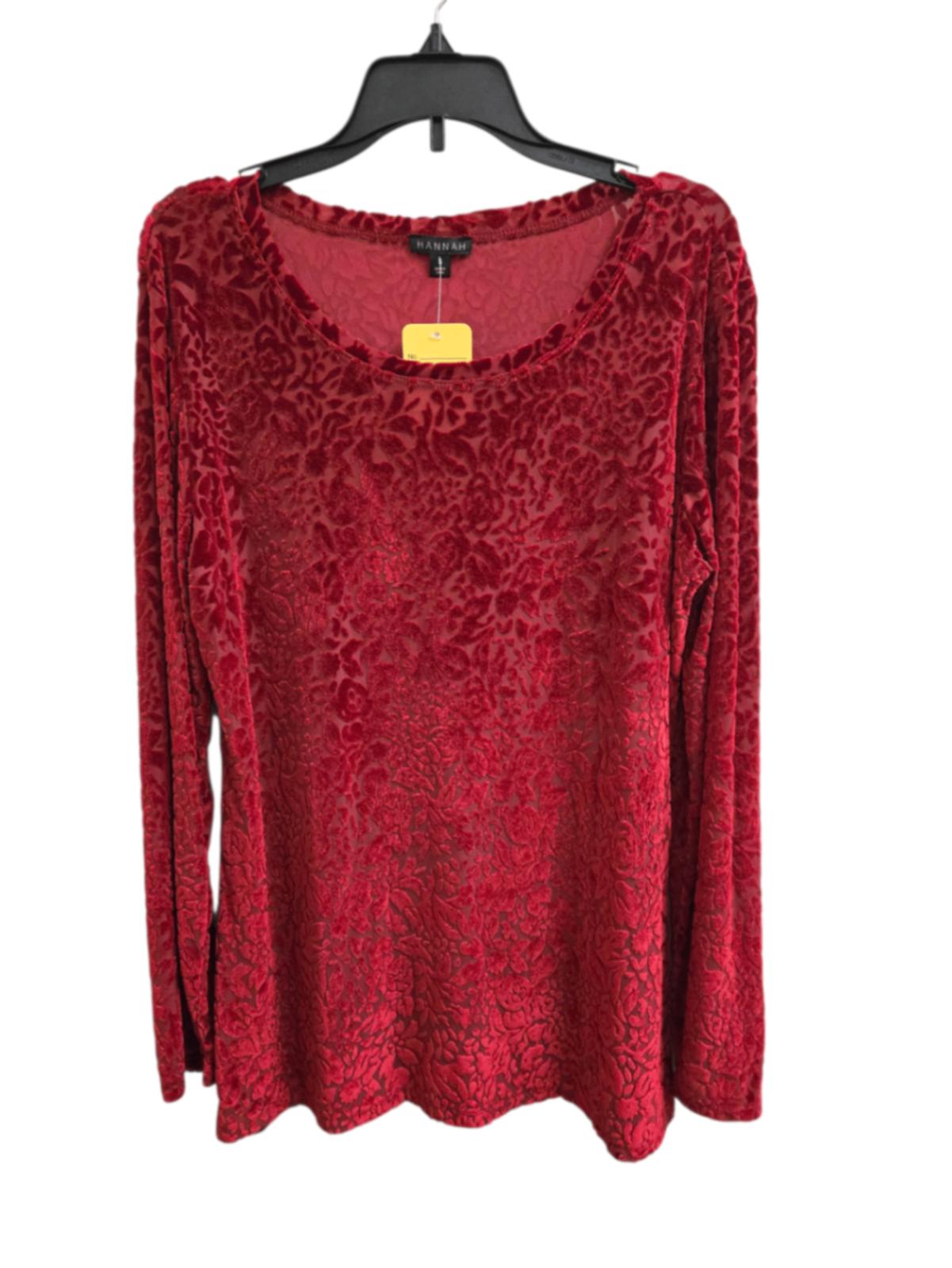 NWOT S red Hannah Blouse