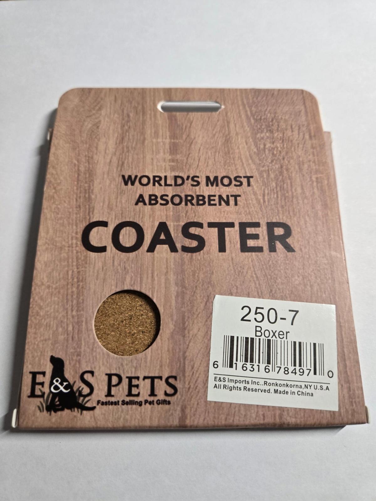 New in box boxer dog coaster