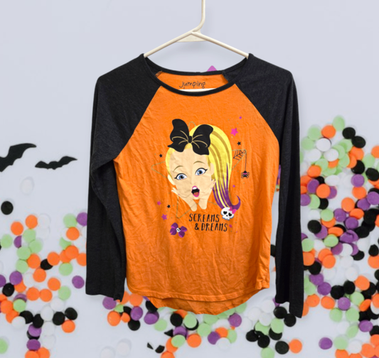 Jumping Beans Long Sleeve T-Shirt  Orange and Black