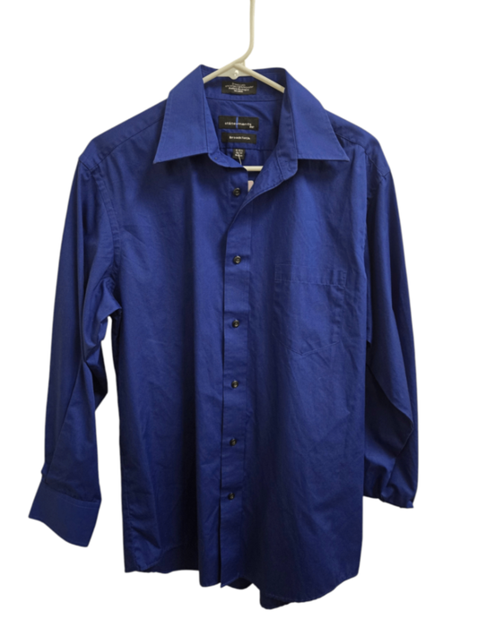 Very Good M Blue Statements Button-Up Shirt