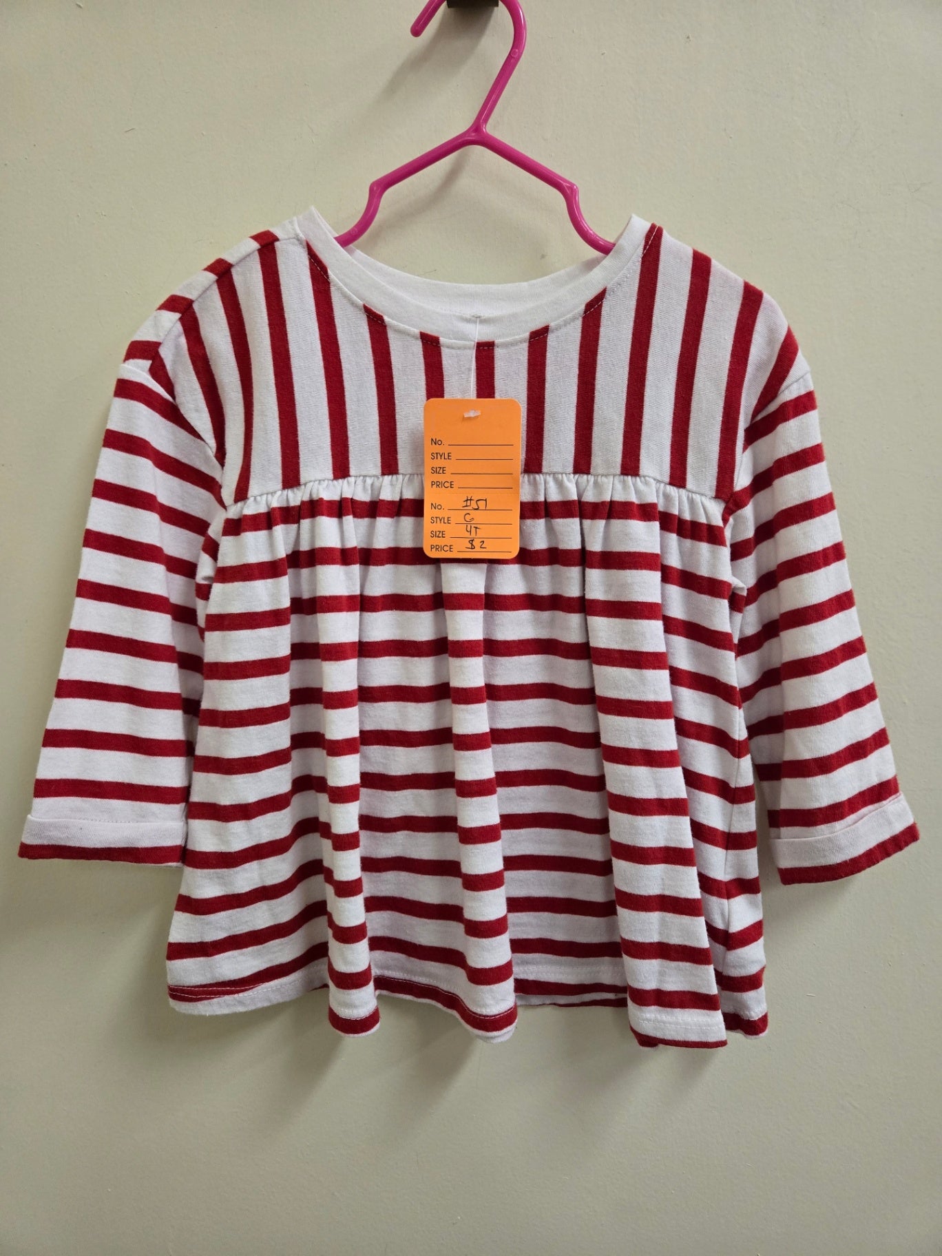Very Good 4T Red & White Old Navy Kids' T-Shirt