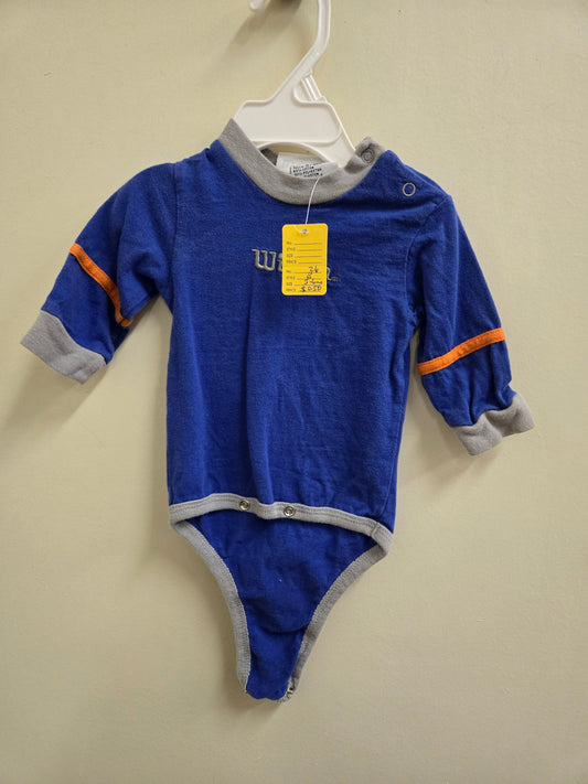 Acceptable 3-6 months Blue Baby Onesie