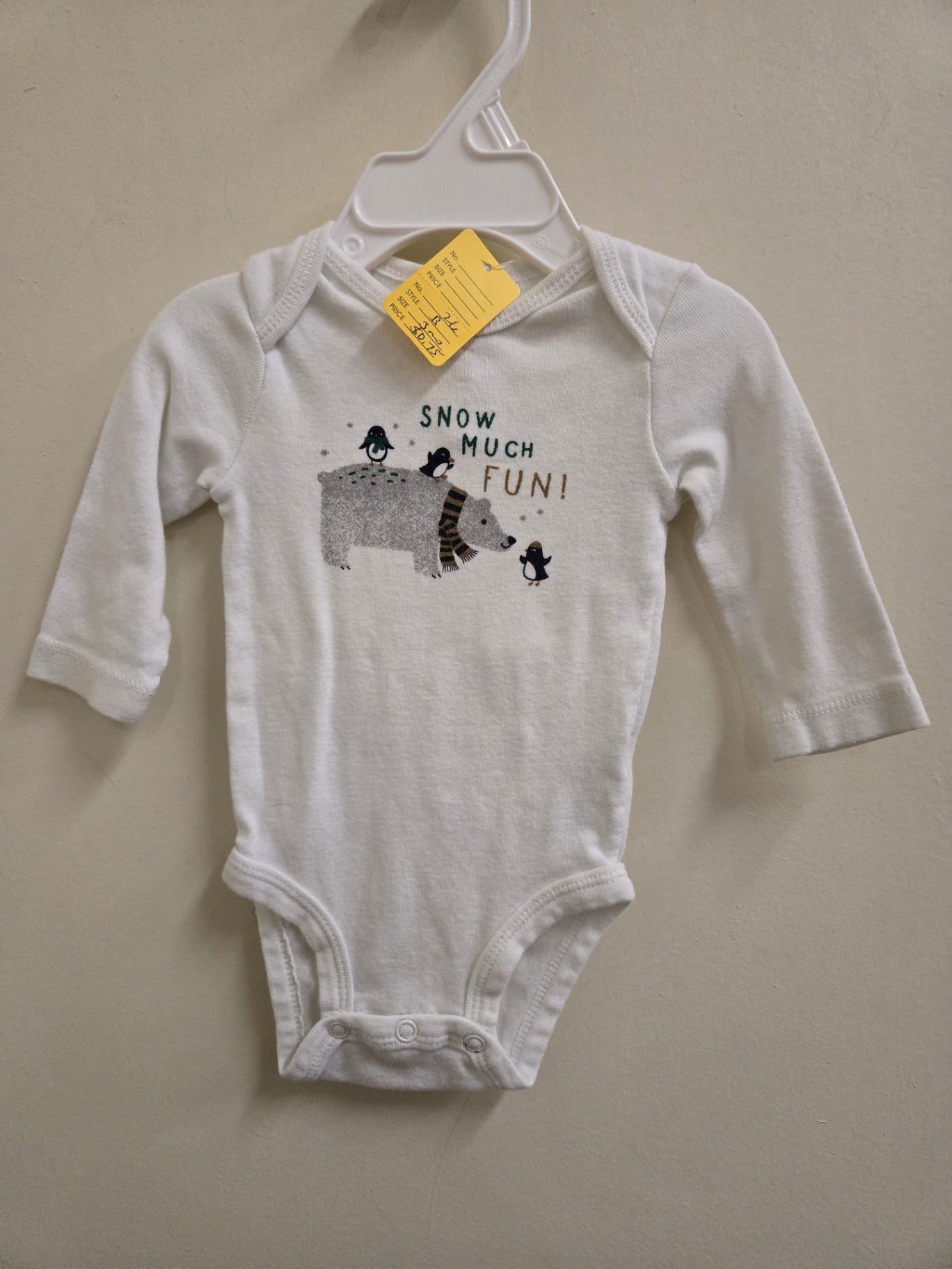 Good 3 months White Carters Baby Onesie