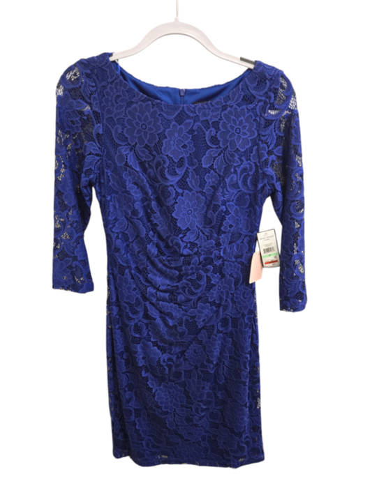 NWT 8 petite Blue lace Jessica Howard Dress