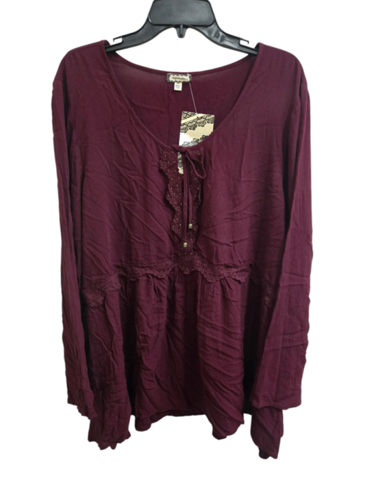 New with tags 2XL Burgundy Eyeshadow Tunic Dress