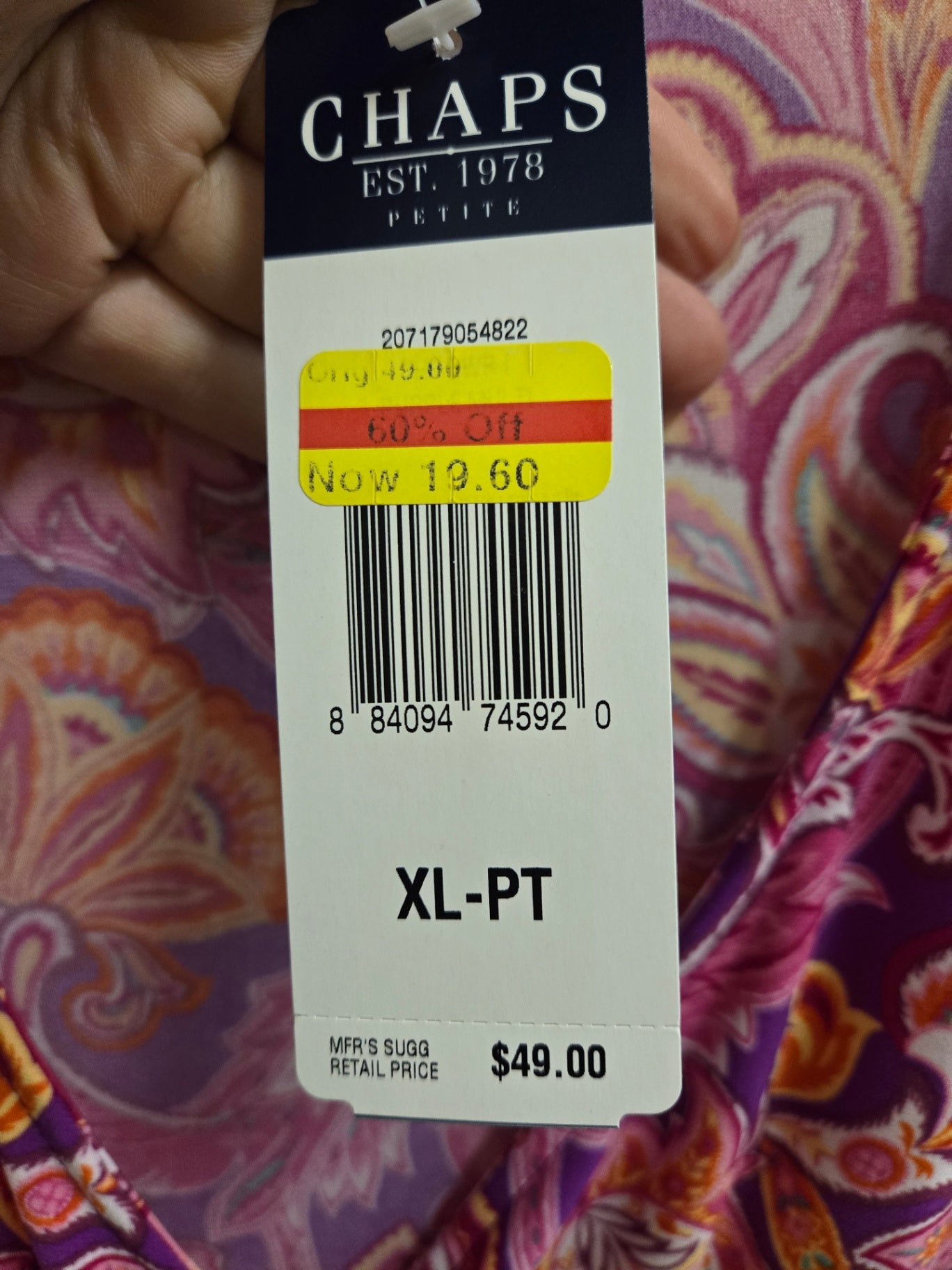 New with tags XL petite Chaps Blouse