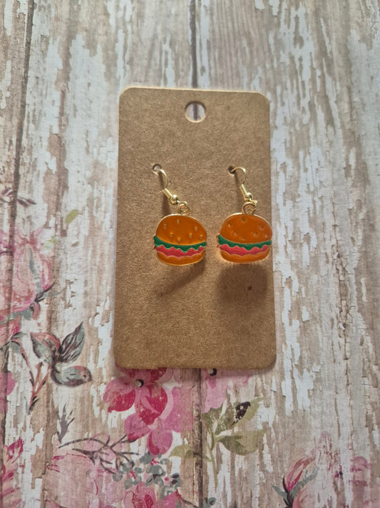 Cheeseburger earrings 