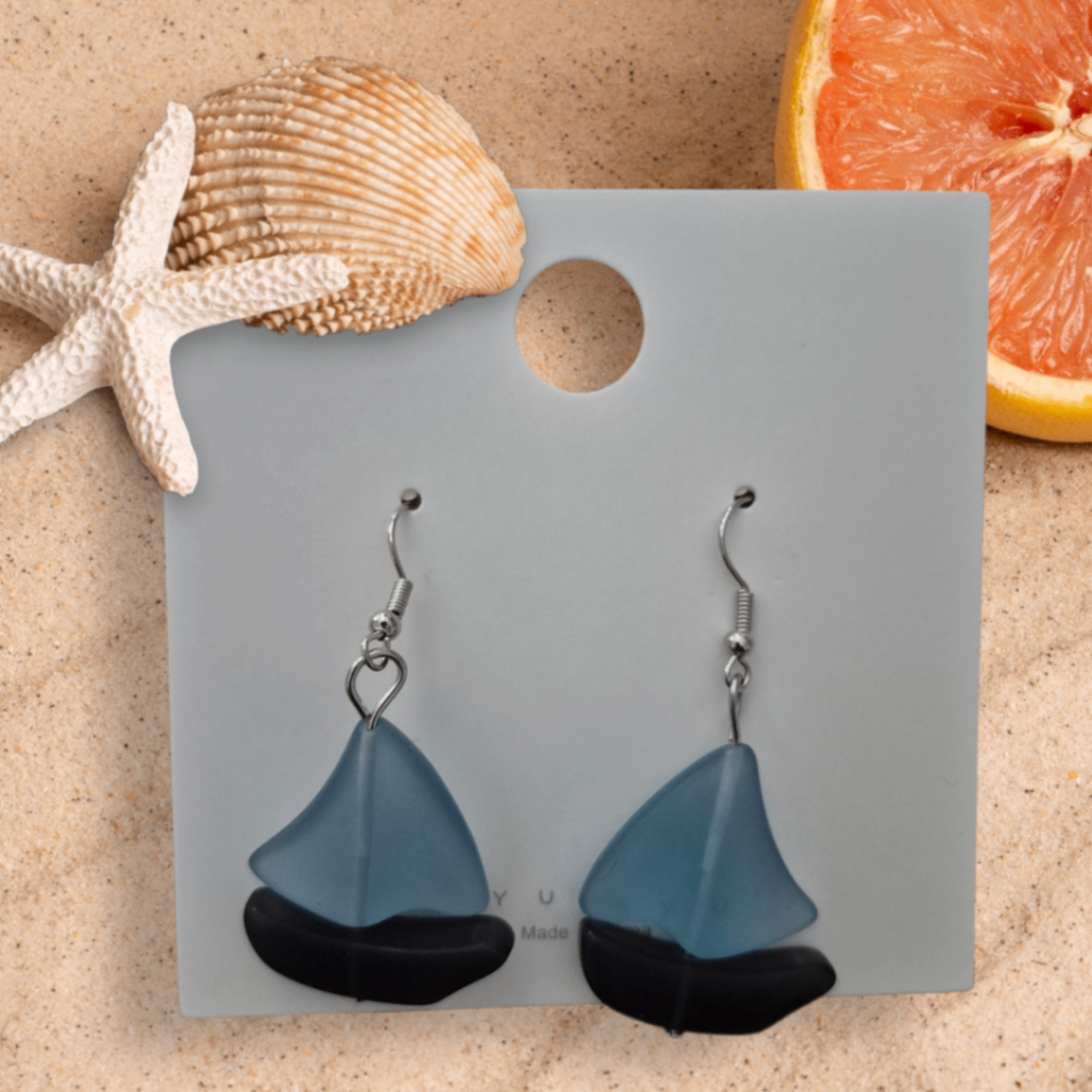 Sea boat earrings 