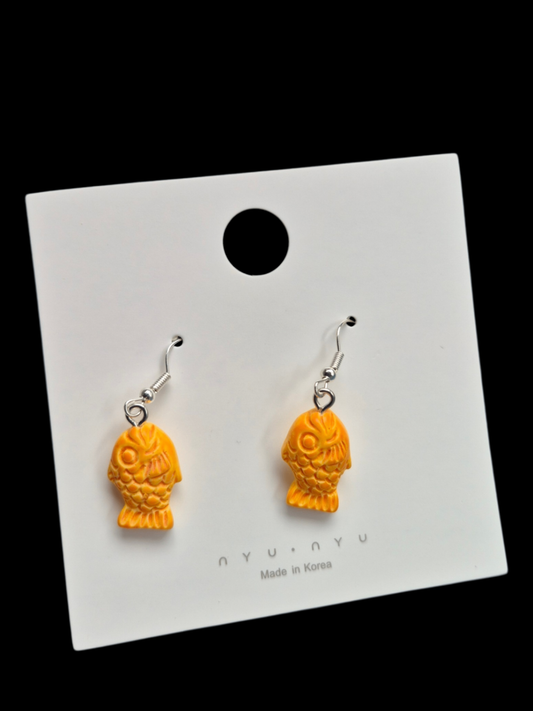 Taiyaki Fish bread earrings 