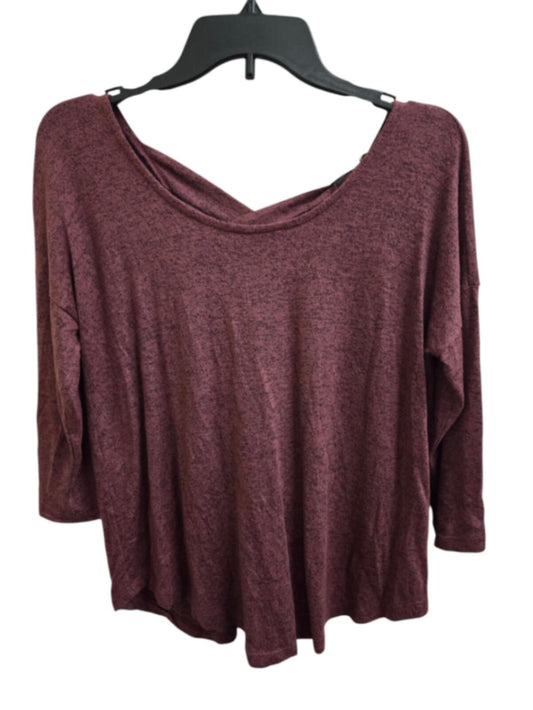 NWT M burgundy Bobeau Blouse