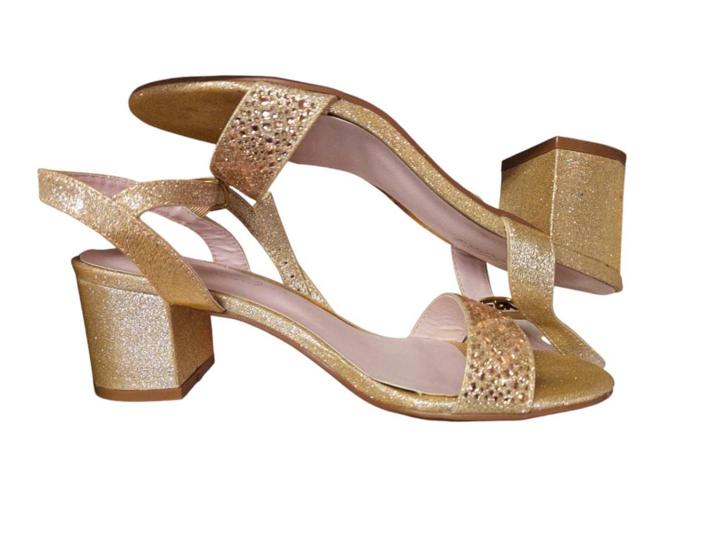 Very Good 6.5 Gold Bella Luna Shoes