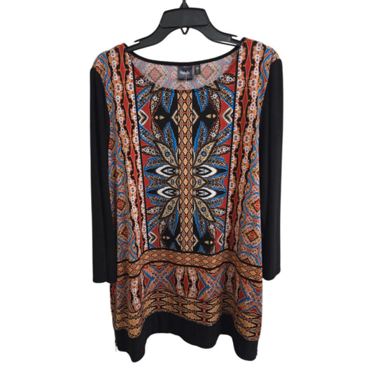 Excellent XL Black patterned Rafaella Dress