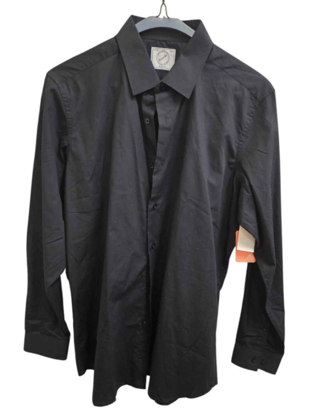 NWT L Black Bespoke Button-Up Shirt