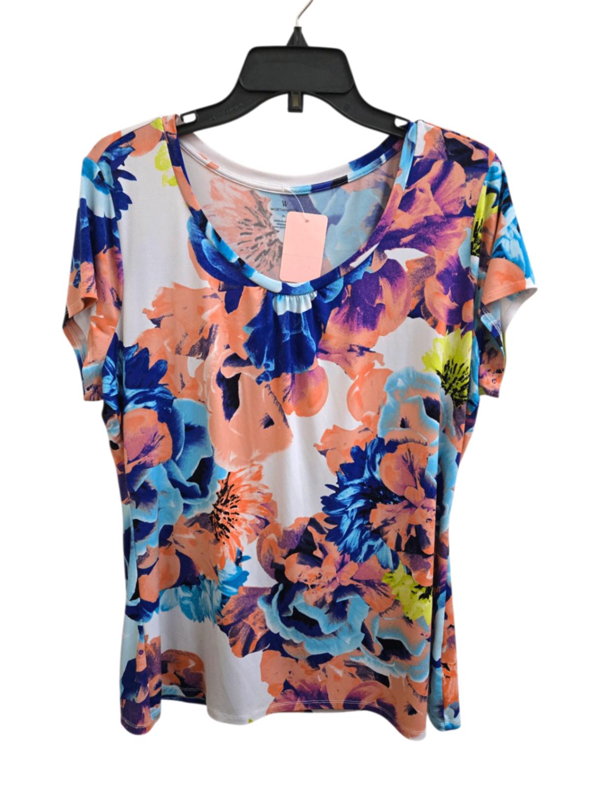 Excellent XL floral Worthington Blouse