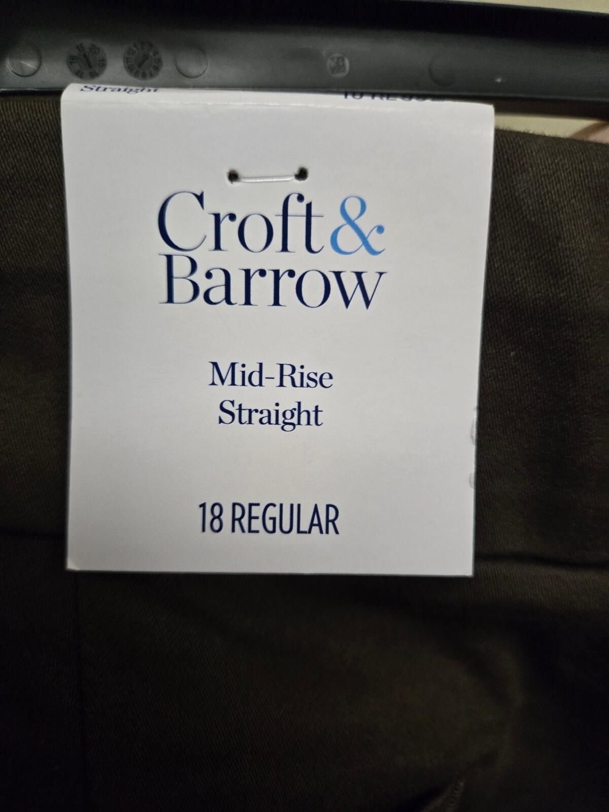 NWT 18 brown Croft & Barrow pants
