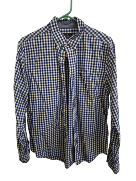Very Good M Blue & White check American Eagle Outfitters Button-Down Shirt