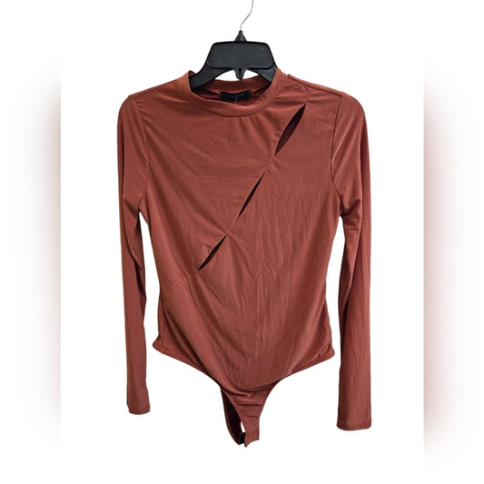 2 Saints burnt orange peekaboo bodysuit