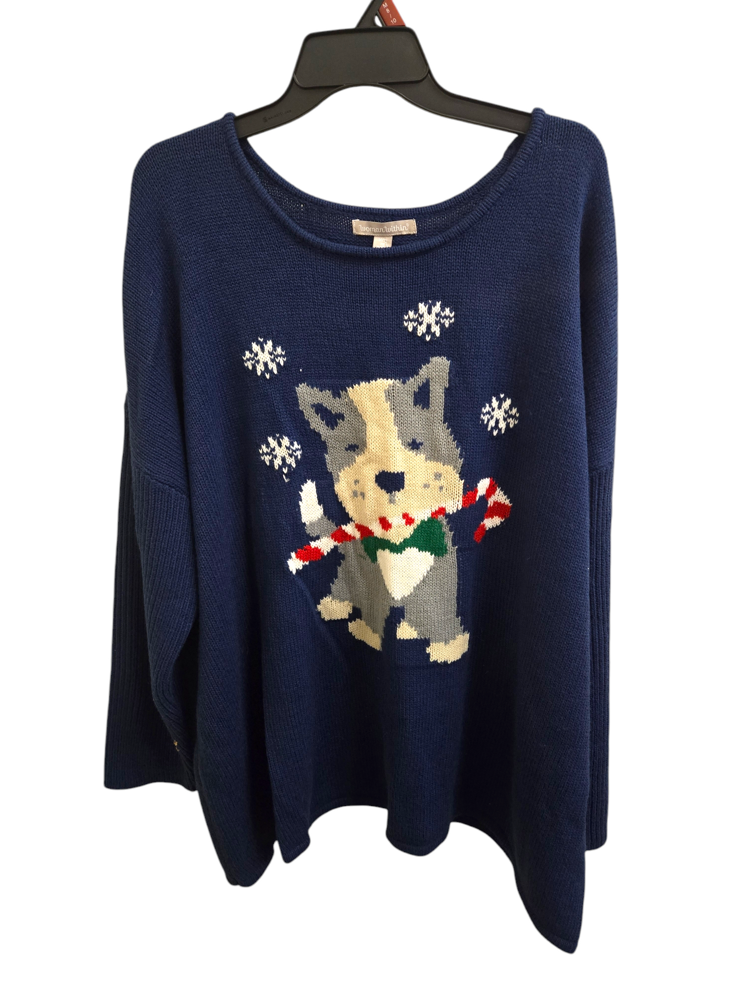 Very Good 3XL Blue Woman Within Sweater