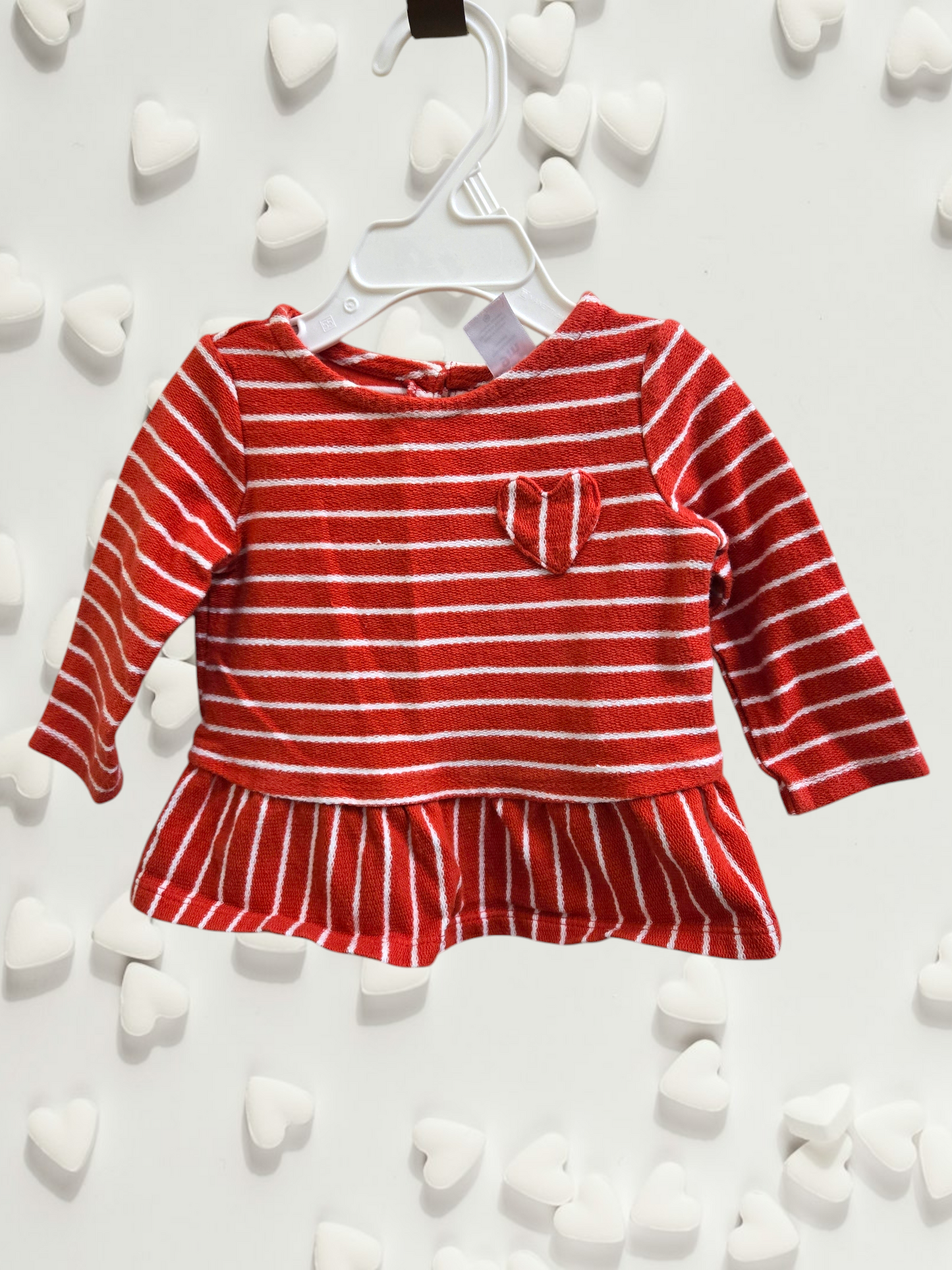 Very Good 9 mo Red & White Carters Blouse
