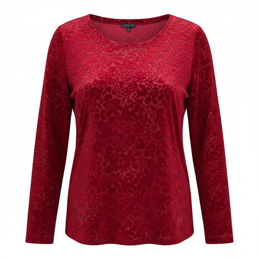 NWOT S red Hannah Blouse