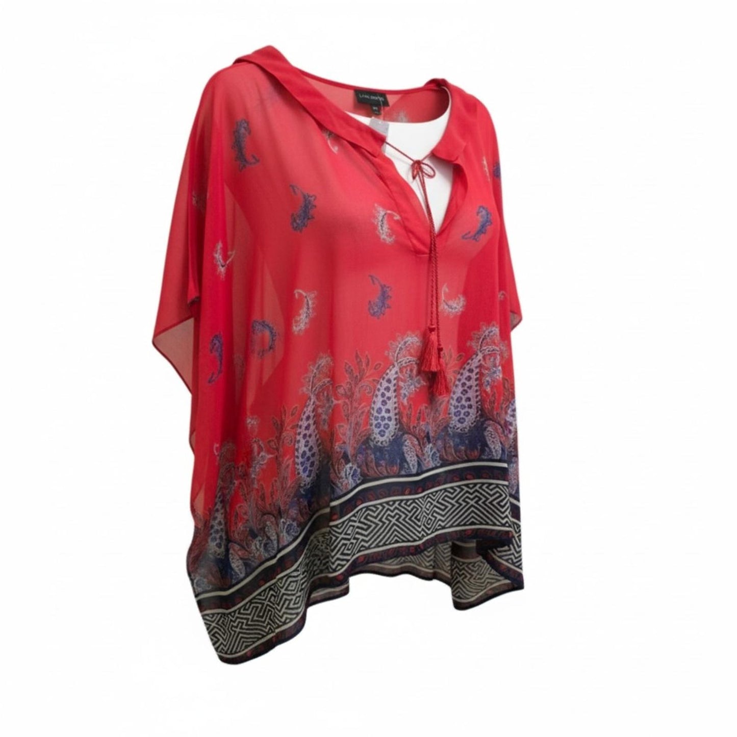 NWOT 18/20 red sheer Lane Bryant overshirt