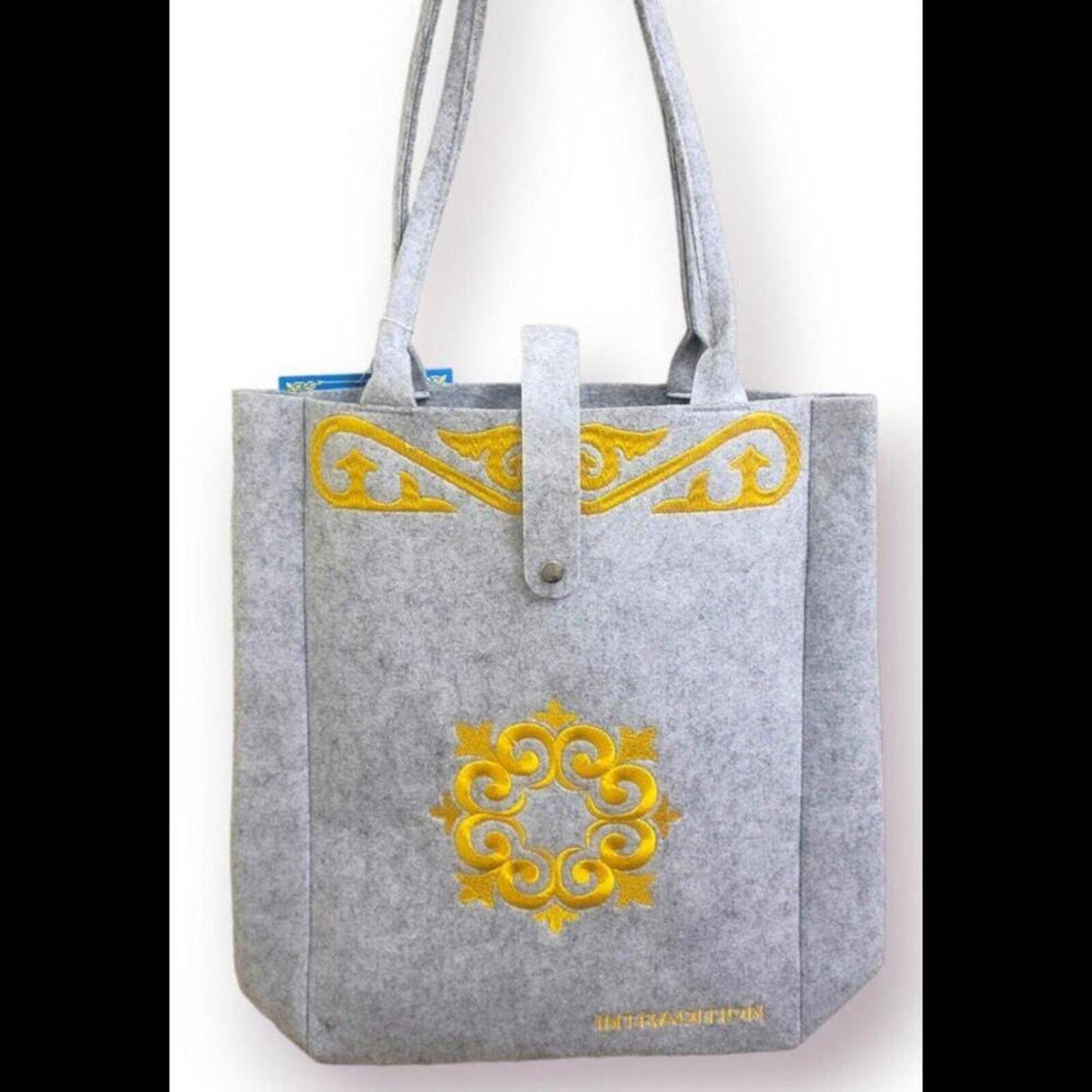 NWT Gray felt tote bag