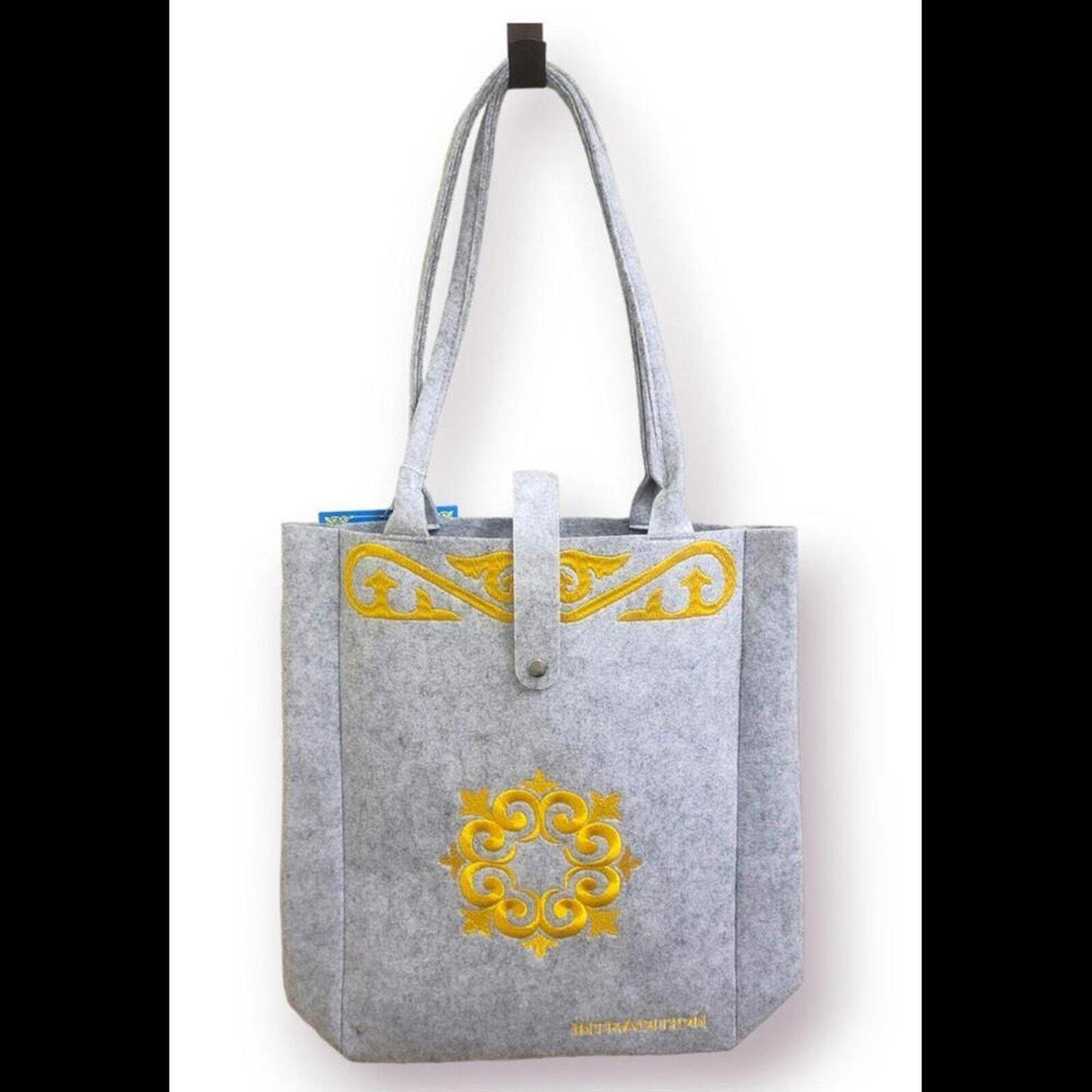 NWT Gray felt tote bag