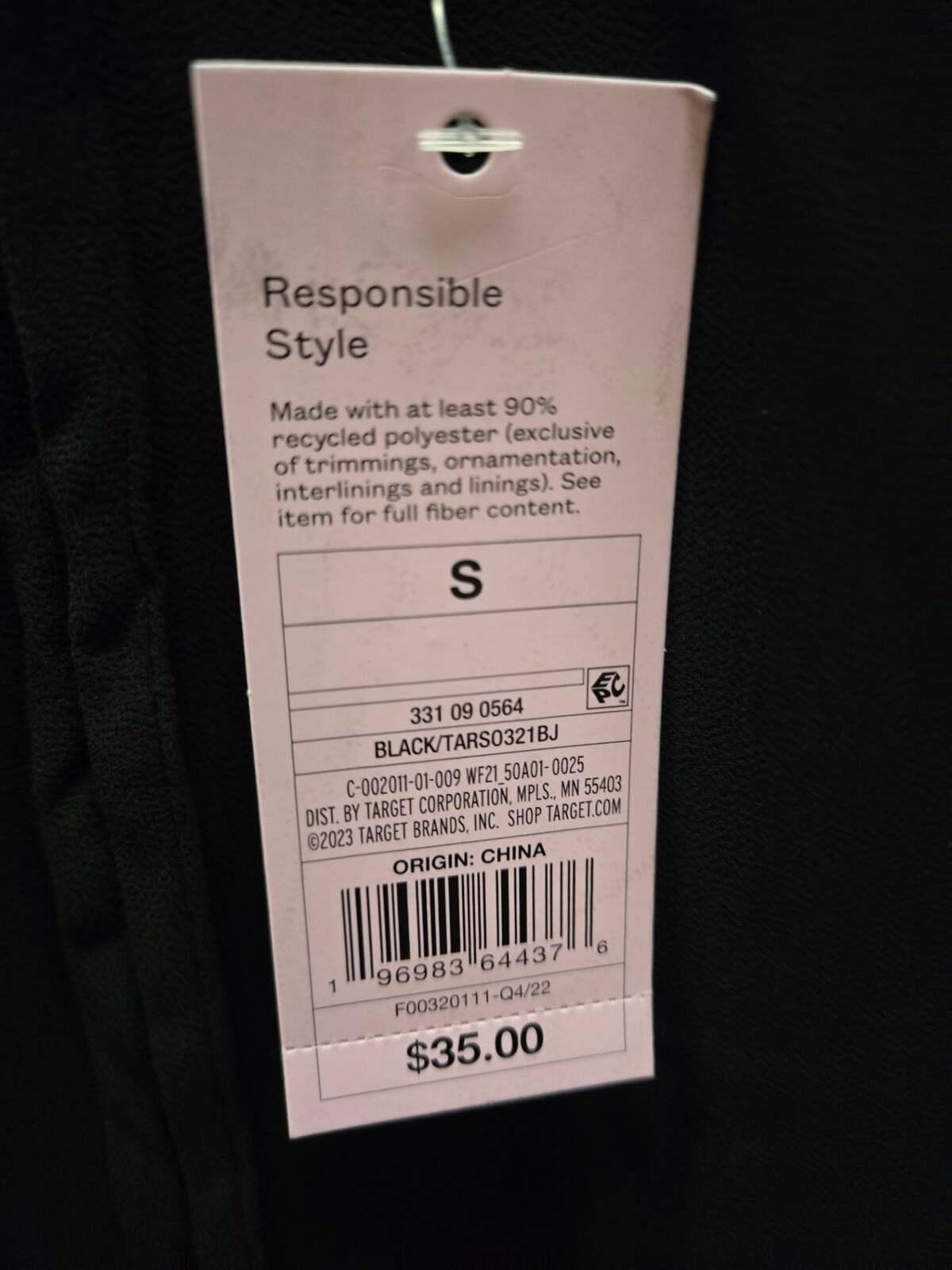 NWT S black Wild Fable Dress