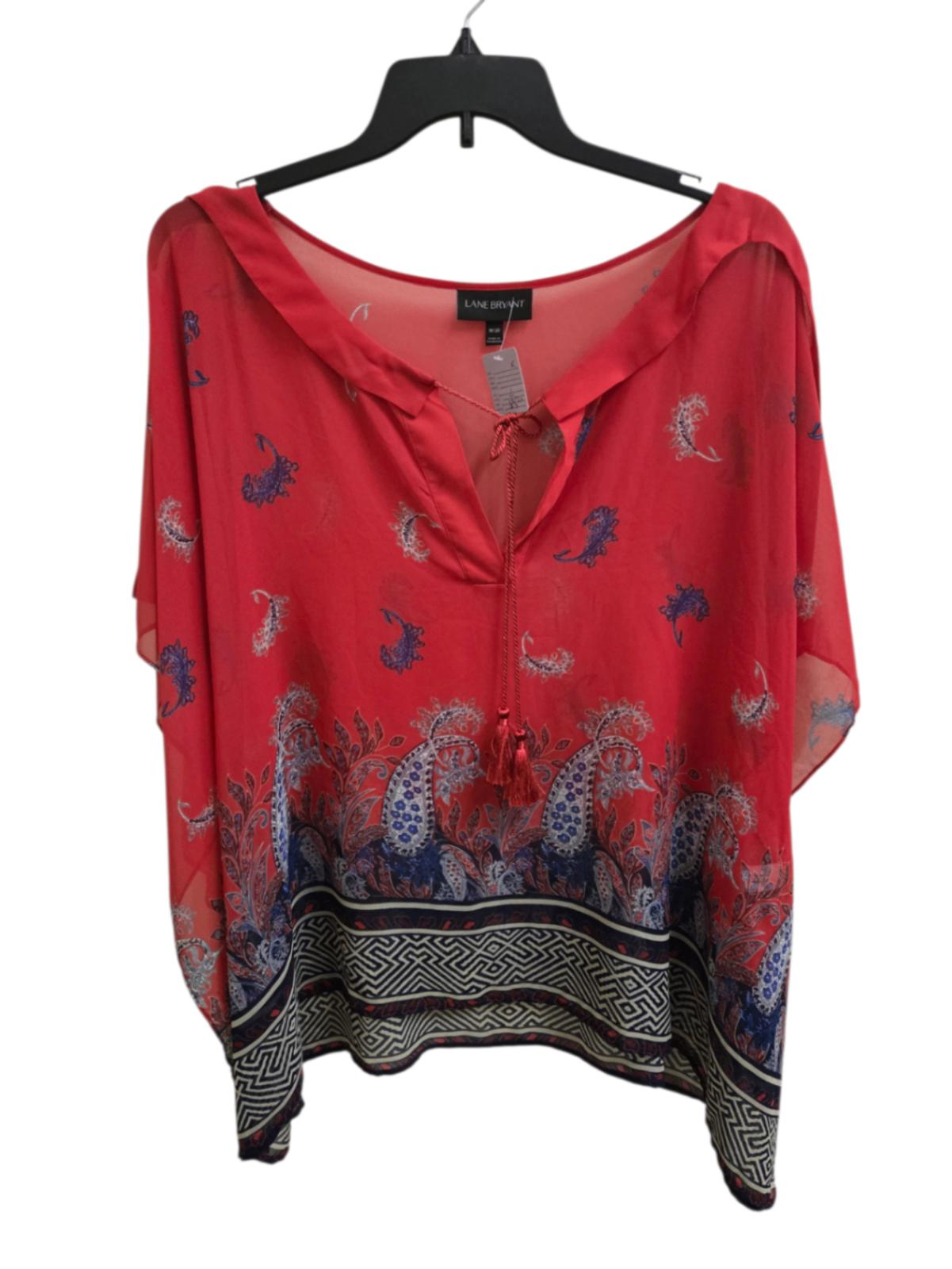 NWOT 18/20 red sheer Lane Bryant overshirt