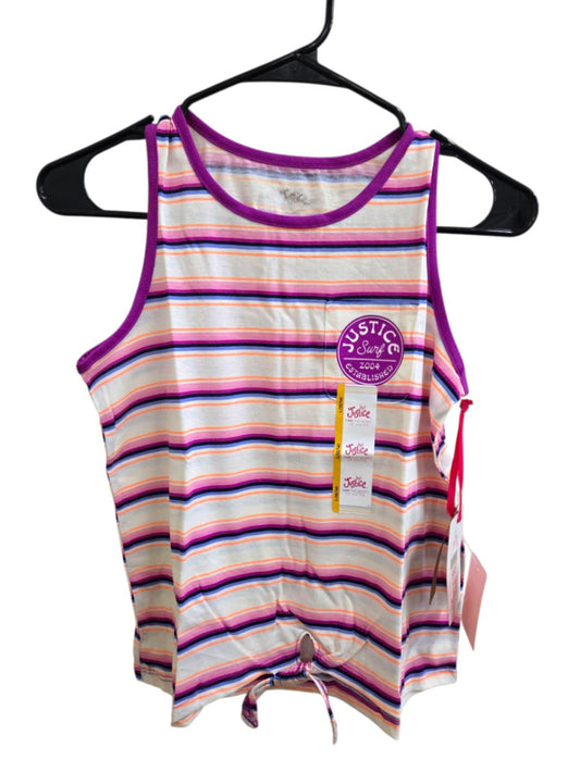 NWT girls 12/14 striped Justice Tank Top