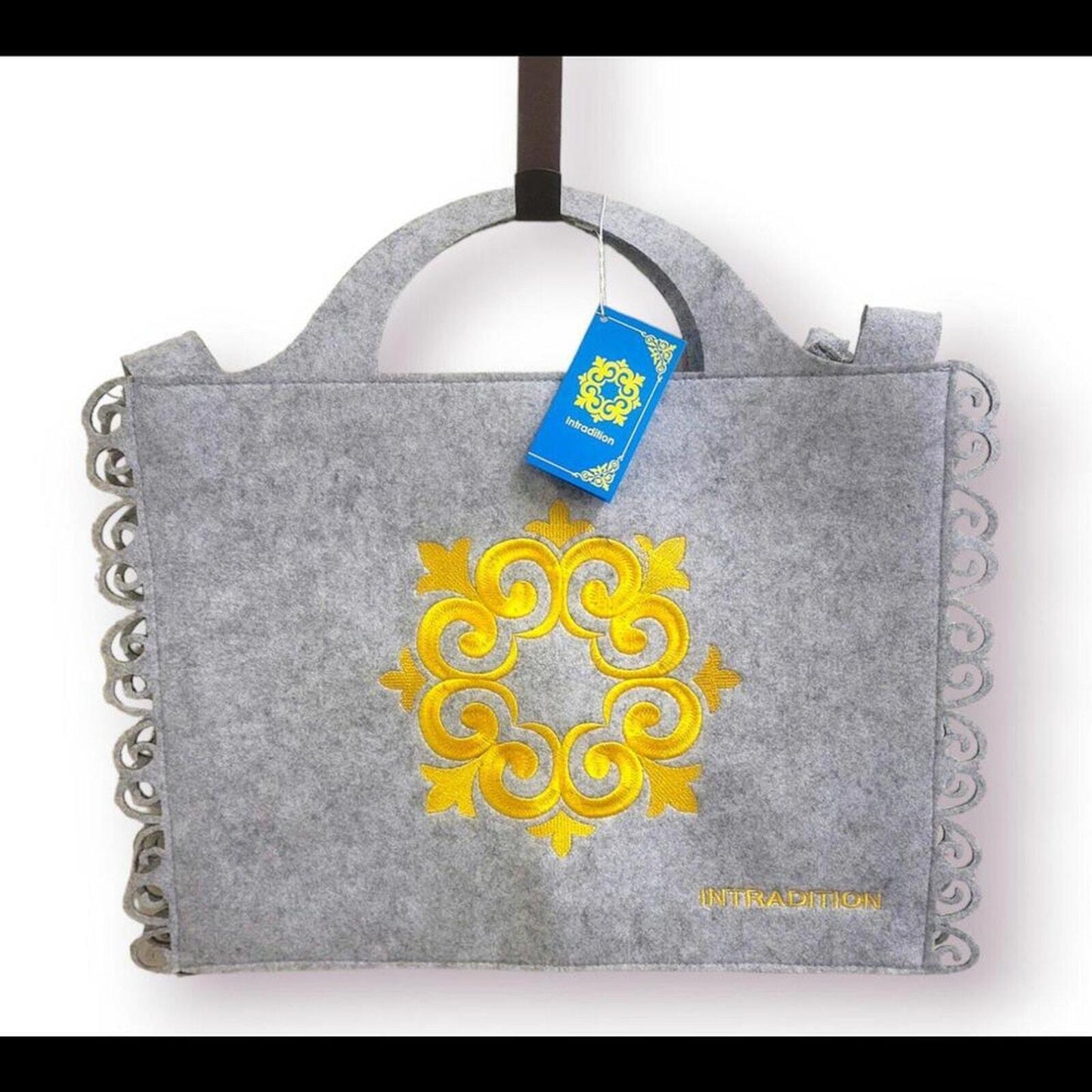 NWT gray felt tote bag