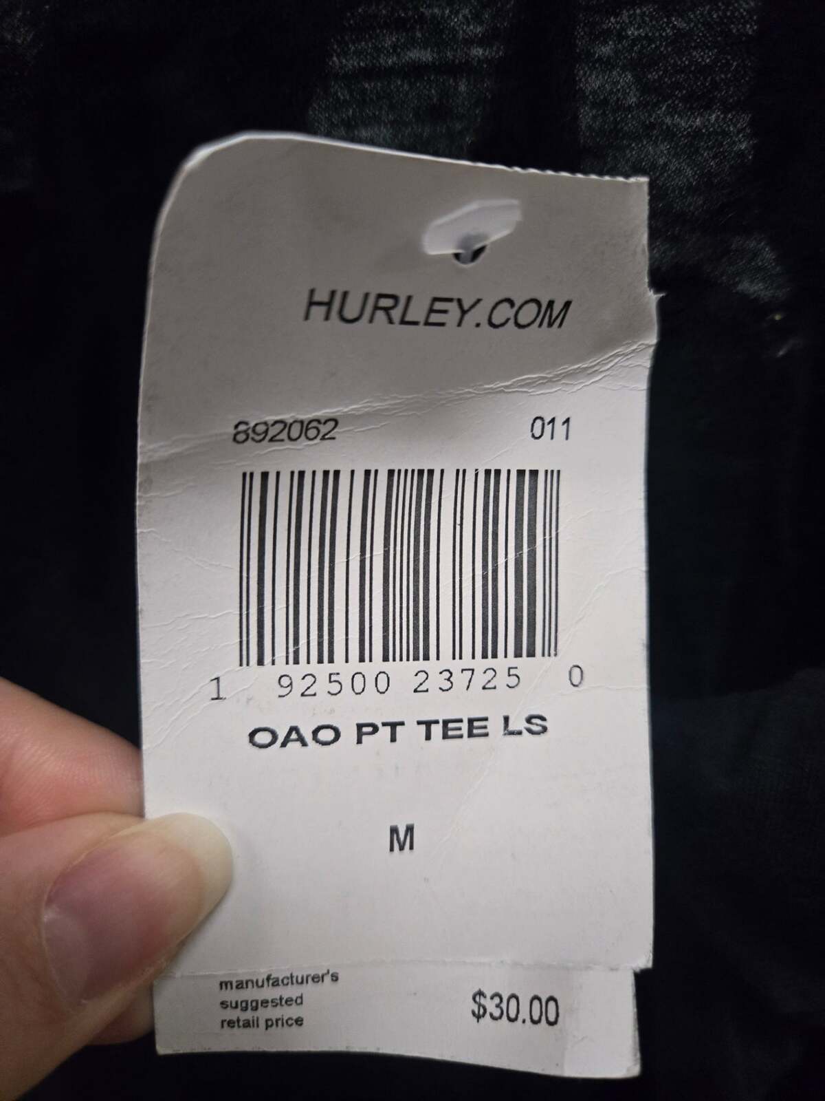New with tags M Hurley Long Sleeve T-Shirt